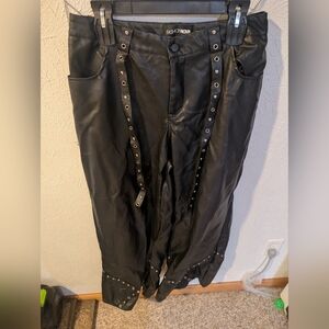 Edgy Faux Leather Pants